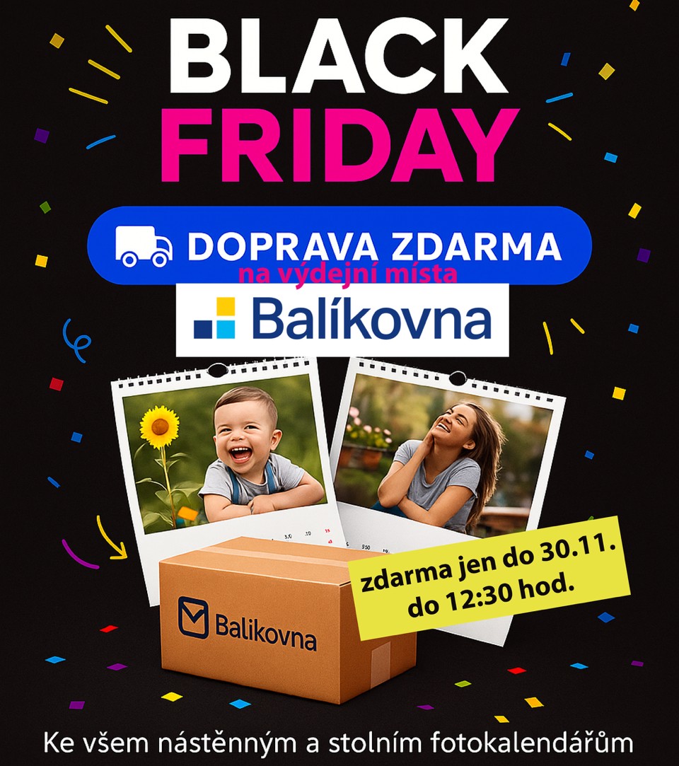 Black Friday - ZDARMA doprava na Balíkovnu